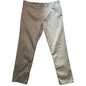 Calvin Klein Men's Cotton Preppy Pants Flat Front Stretch Sz 40x32 Beige Solid